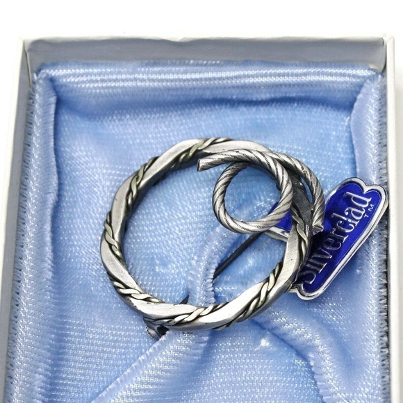 Vintage Prestige Silverclad Circle Pin Brooch Store Stock Original Box - Hey Viv - Picture 2 of 7